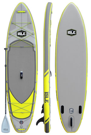 Loftra SUP Set von Explorer Stand Up Paddle Board aufblasbar Paddel ISUP 320 cm GR/ÜN